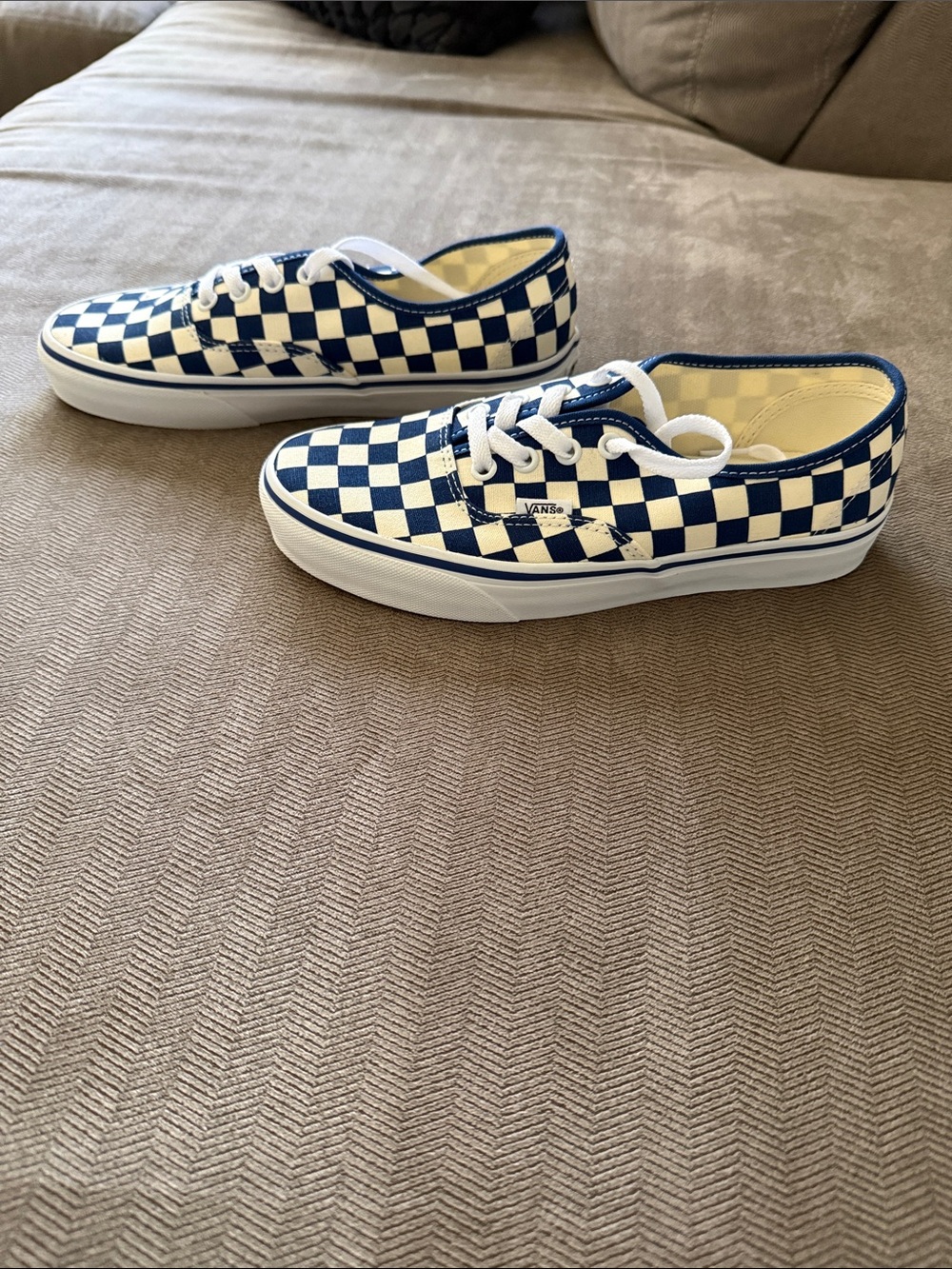 Vans Blue & White Checkerboard Authentic Shoes - NEW!